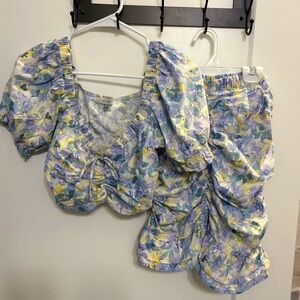 Like New Story On 2-Piece Floral Skirt Set